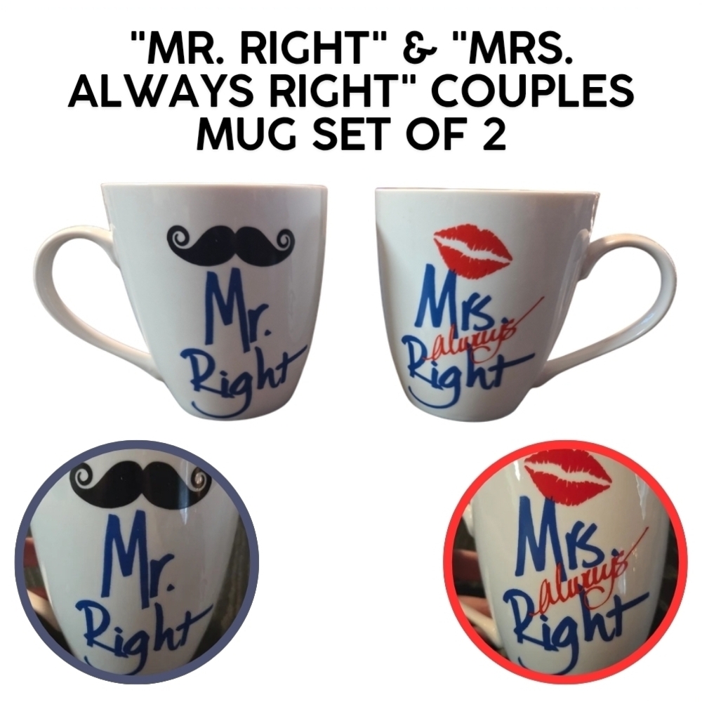 Couples Mug Set ▪︎ Mr. Right & Mrs. Always Right